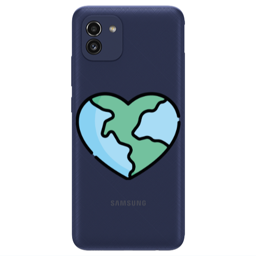 Samsung A03 World in my heart Transparent Silicone TPU Θήκη