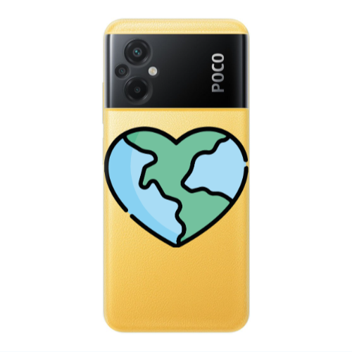 Xiaomi Poco M5 World in my heart Transparent Silicone TPU Θήκη