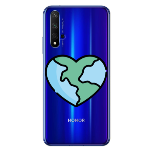 Huawei Nova 5 T World in my heart Transparent Silicone TPU Θήκη