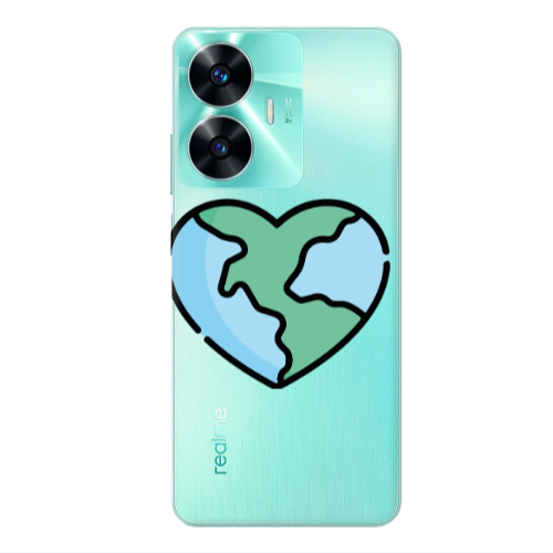 Realme C55 World in my heart Transparent Silicone TPU Θήκη