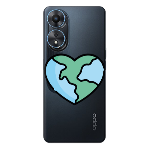 Oppo A 98 World in my heart Transparent Silicone TPU Θήκη