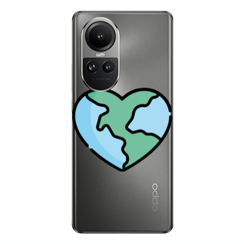 Oppo Reno10 5G World in my heart Transparent Silicone TPU Θήκη