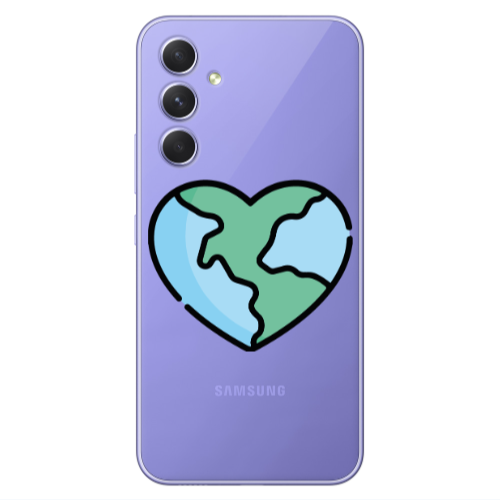 Samsung A55 World in my heart Transparent Silicone TPU Θήκη
