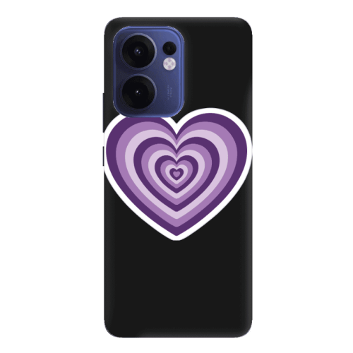 Oppo Reno 13 F My Heart Is Yours 2 Black Colored Silicone TPU Θήκη