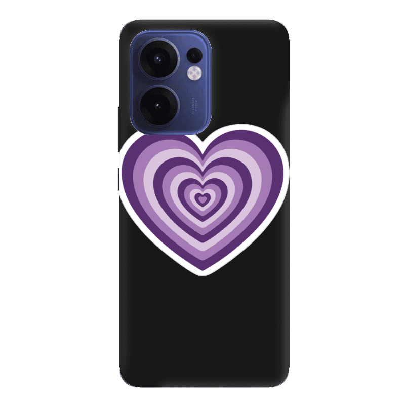 Oppo Reno 13 F My Heart Is Yours 2 Black Colored Silicone TPU Θήκη