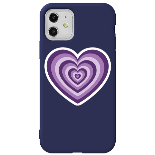 Apple iPhone 11  My Heart Is Yours 2 Dark blue Colored Silicone TPU Θήκη