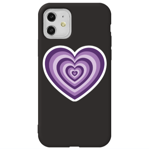 Apple iPhone 11  My Heart Is Yours 2 Black Colored Silicone TPU Θήκη