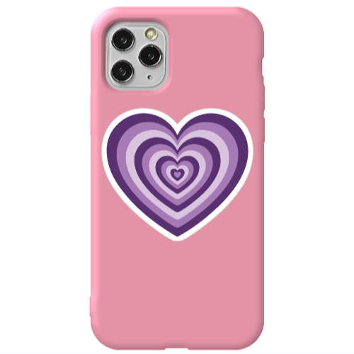 Apple iPhone 11 Pro My Heart Is Yours 2 Pink Colored Silicone TPU Θήκη
