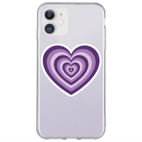Apple iPhone 12 My Heart Is Yours 2 Transparent Silicone TPU Θήκη
