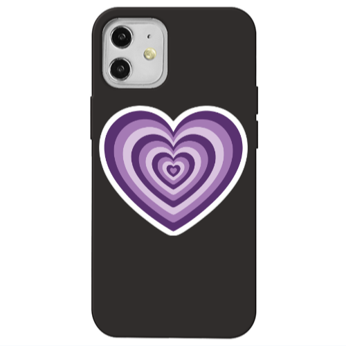Apple iPhone 12 My Heart Is Yours 2 Black Colored Silicone TPU Θήκη