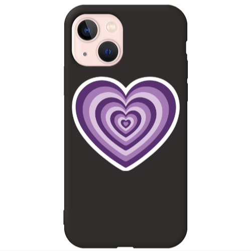 Apple iPhone 13 My Heart Is Yours 2 Black Colored Silicone TPU Θήκη