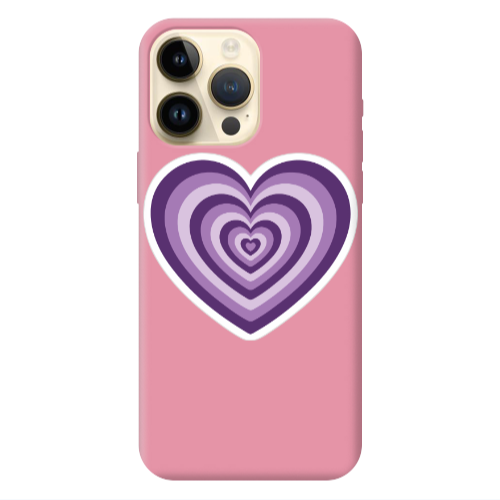 Apple iPhone 13 Pro Max My Heart Is Yours 2 Pink Colored Silicone TPU Θήκη