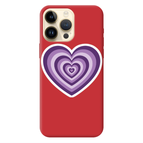 Apple iPhone 13 Pro Max My Heart Is Yours 2 Red Colored Silicone TPU Θήκη