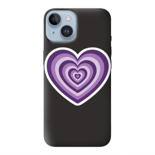 Apple iPhone 14  My Heart Is Yours 2 Black Colored Silicone TPU Θήκη