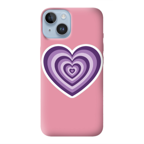Apple iPhone 14 Plus My Heart Is Yours 2 Pink Colored Silicone TPU Θήκη