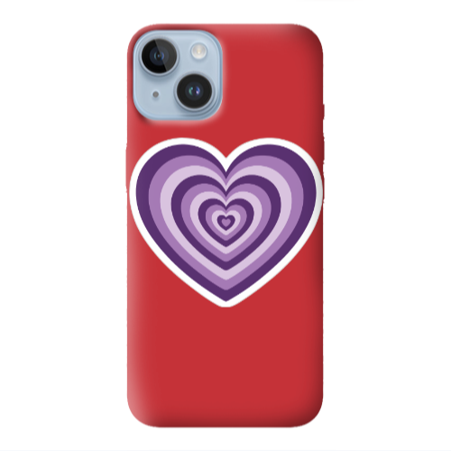 Apple iPhone 14 Plus My Heart Is Yours 2 Red Colored Silicone TPU Θήκη