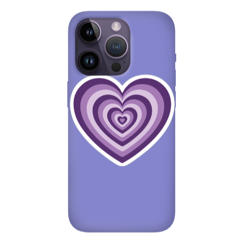 Apple iPhone 14 Pro  My Heart Is Yours 2 Purple Colored Silicone TPU Θήκη