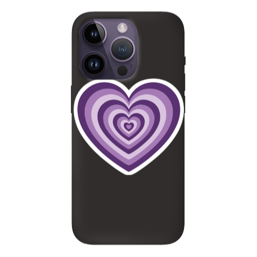 Apple iPhone 14 Pro Max My Heart Is Yours 2 Black Colored Silicone TPU Θήκη