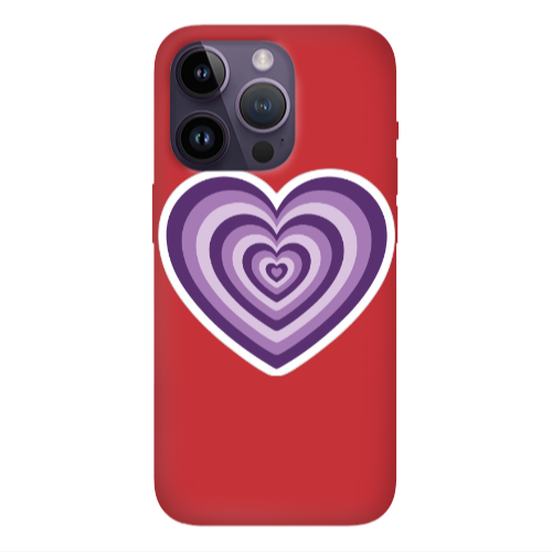 Apple iPhone 14 Pro Max My Heart Is Yours 2 Red Colored Silicone TPU Θήκη
