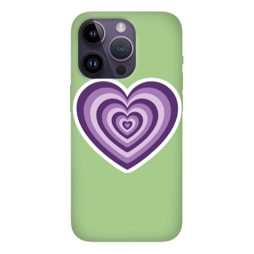 Apple iPhone 14 Pro Max My Heart Is Yours 2 Light Green Colored Silicone TPU Θήκη