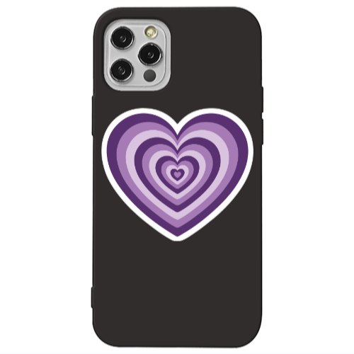 Apple iPhone 12 Pro My Heart Is Yours 2 Black Colored Silicone TPU Θήκη