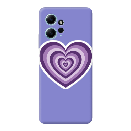 Xiaomi Redmi Note 12 4G My Heart Is Yours 2 Purple Colored Silicone TPU Θήκη
