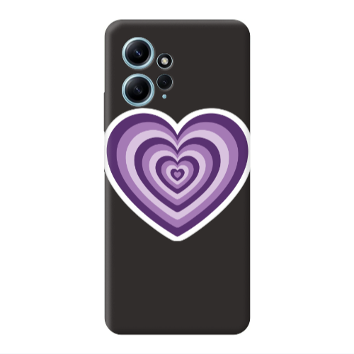 Xiaomi Redmi Note 12 4G My Heart Is Yours 2 Black Colored Silicone TPU Θήκη