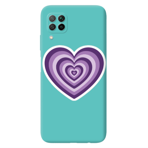 Huawei P40 Lite My Heart Is Yours 2 Turquoise Colored Silicone TPU Θήκη