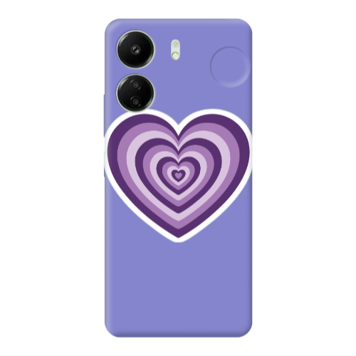 Xiaomi Redmi 13C My Heart Is Yours 2 Purple Colored Silicone TPU Θήκη