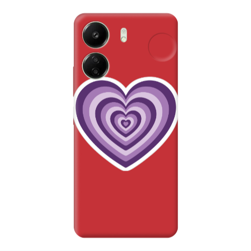 Xiaomi Redmi 13C My Heart Is Yours 2 Red Colored Silicone TPU Θήκη