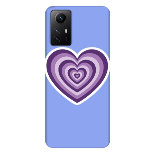 Xiaomi Redmi Note 12s My Heart Is Yours 2 Light Purple Colored Silicone TPU Θήκη