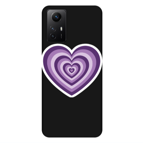 Xiaomi Redmi Note 12s My Heart Is Yours 2 Black Colored Silicone TPU Θήκη