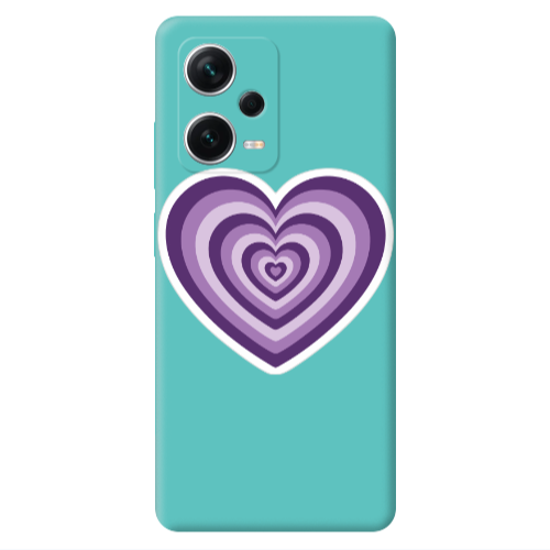 Xiaomi Poco X5 My Heart Is Yours 2 Turquoise Colored Silicone TPU Θήκη