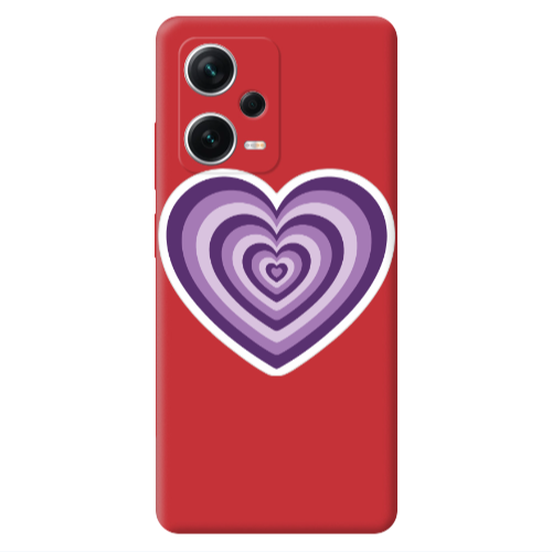 Xiaomi Poco X5 My Heart Is Yours 2 Red Colored Silicone TPU Θήκη