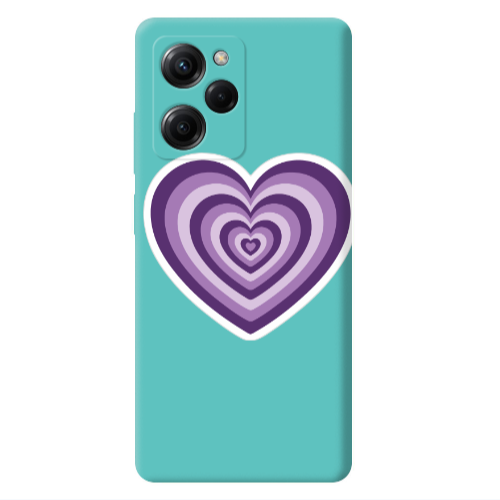 Xiaomi Poco X5 Pro My Heart Is Yours 2 Turquoise Colored Silicone TPU Θήκη