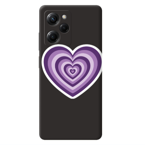 Xiaomi Poco X5 Pro My Heart Is Yours 2 Black Colored Silicone TPU Θήκη