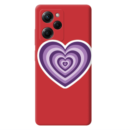 Xiaomi Poco X5 Pro My Heart Is Yours 2 Red Colored Silicone TPU Θήκη