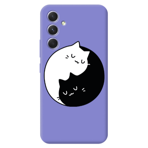 Samsung A56 Bundle of love Purple Colored Silicone TPU Θήκη