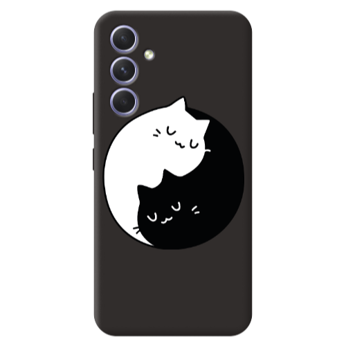 Samsung A56 Bundle of love Black Colored Silicone TPU Θήκη