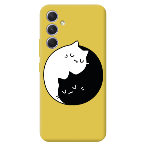 Samsung A56 Bundle of love Yellow Colored Silicone TPU Θήκη