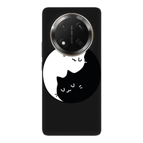 Honor Magic 7 Lite Bundle of love Black Colored Silicone TPU Θήκη