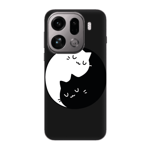 Oppo Find X9 Pro Bundle of love Black Colored Silicone TPU Θήκη