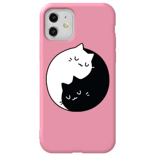 Apple iPhone 11  Bundle of love Pink Colored Silicone TPU Θήκη