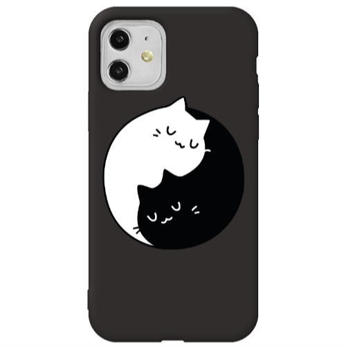 Apple iPhone 11  Bundle of love Black Colored Silicone TPU Θήκη