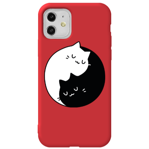 Apple iPhone 11  Bundle of love Red Colored Silicone TPU Θήκη