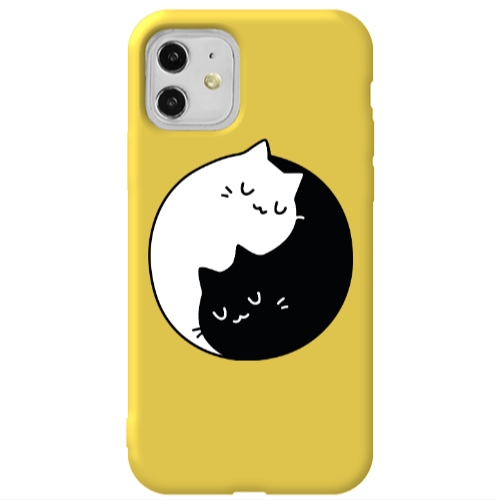 Apple iPhone 11  Bundle of love Yellow Colored Silicone TPU Θήκη