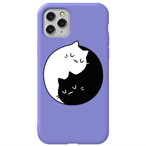 Apple iPhone 11 Pro Bundle of love Purple Colored Silicone TPU Θήκη