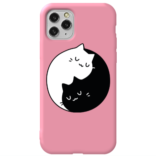 Apple iPhone 11 Pro Bundle of love Pink Colored Silicone TPU Θήκη