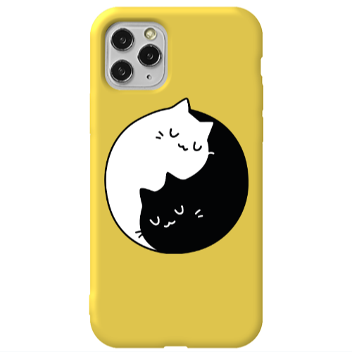 Apple iPhone 11 Pro Bundle of love Yellow Colored Silicone TPU Θήκη