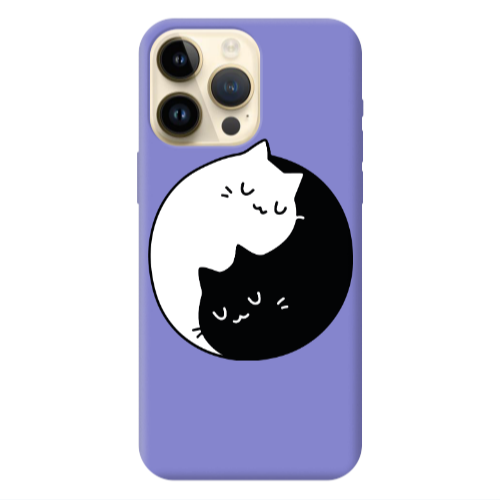 Apple iPhone 13 Pro Max Bundle of love Purple Colored Silicone TPU Θήκη